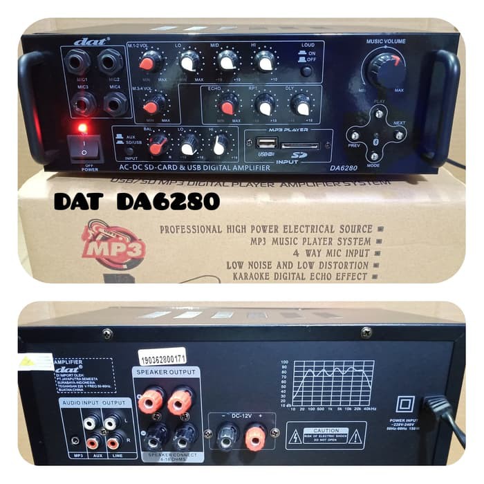 AMPLIFIER KARAOKE DAT DA6280