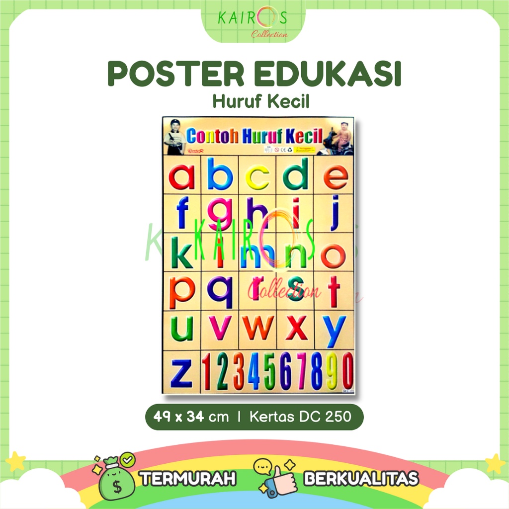 Poster Anak Belajar Huruf Kecil