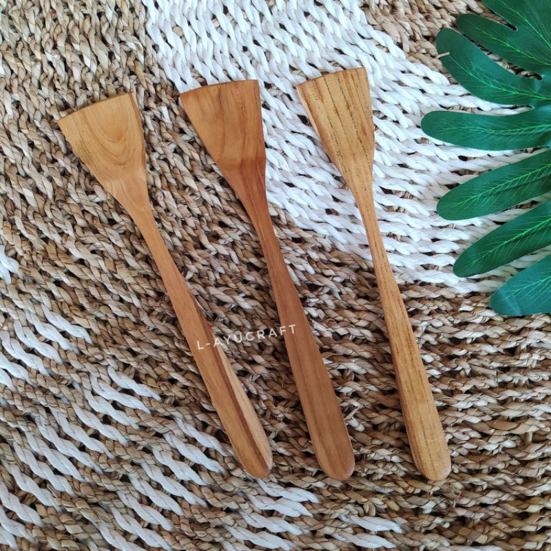 Jual Spatula mini kayu jati 24cm Shopee Indonesia
