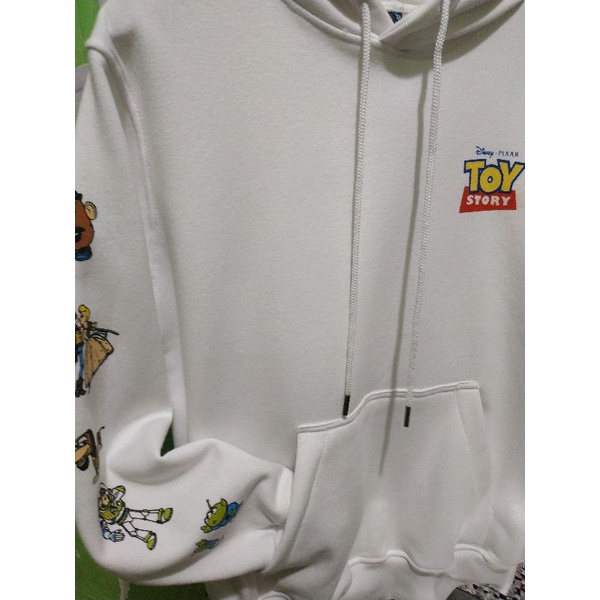 Hoodie H&amp;M Hnm Toy Story Putih Toystory White Pria Wanita Free Paper Bag