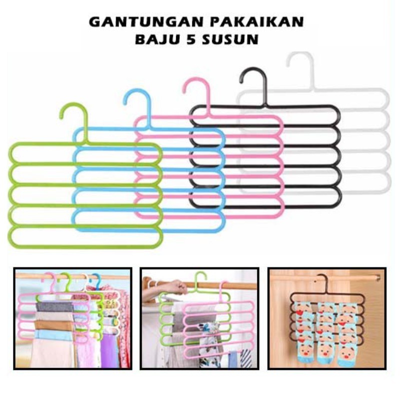 Magic Hanger Instan Gantungan Baju Lemari Pakaian Wonder Hanger jemuran rak stand hanger sepatu buku PR009