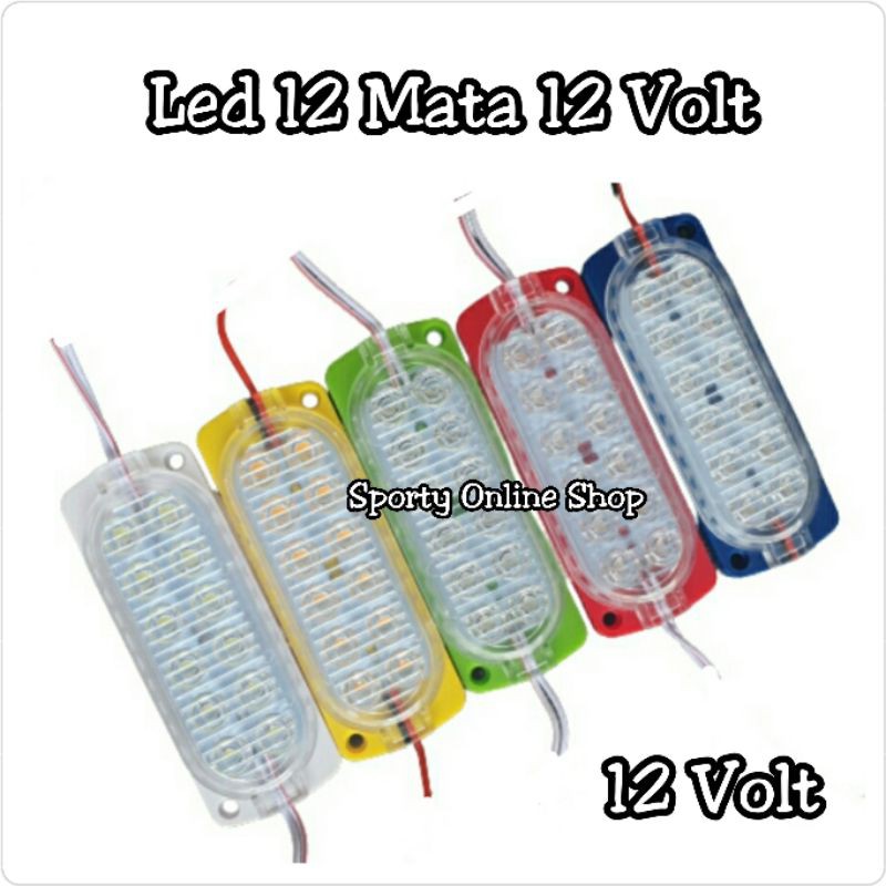 Lampu Led 12 Mata 12Volt