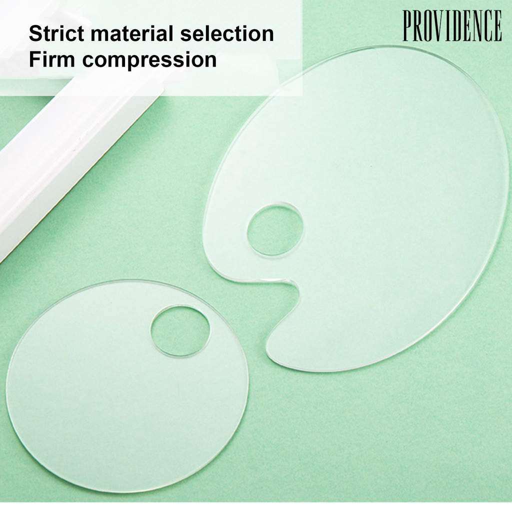 Providence 1Set Transparent Palette Easy to Clean Anti-compressive Acrylic Transparent Makeup Nail Palette for Personal Use