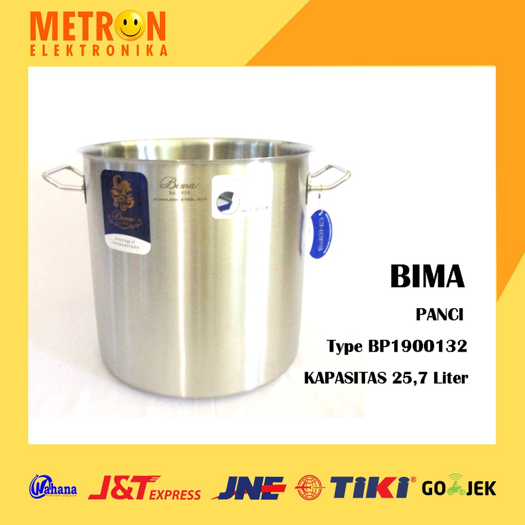 BIMA CHEFS STOCK POT D32CM x H32CM PANCI 25.7 LITER + COVER / SUS304 / PANCI / BP1900132