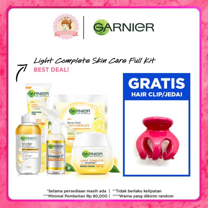 "Paket Garnier Light Complete Skin Care Full Kit