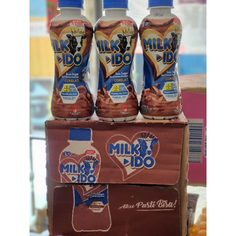milk ido susu uht kemasan botol 200 ml