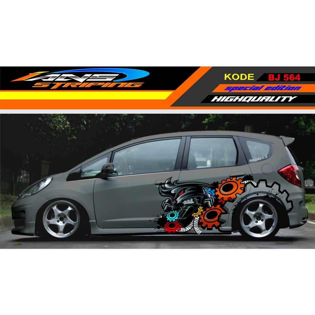 STIKER MOBIL JAZZ DATSUN BRIO AGYA AYLA / DECAL STIKER MOBIL / VARIASI STIKER MOBIL TERBARU