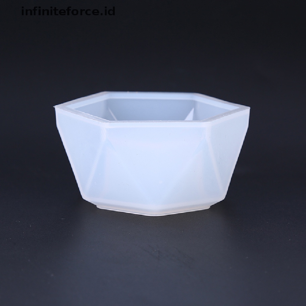 (Infiniteforce.Id) Cetakan Pot Bunga Bahan Silikon Epoxy Resin Diy