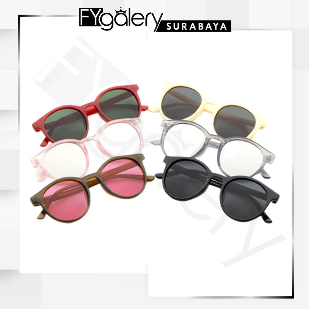 FYGALERYSURABAYA K502 Kacamata Bulat Retro Candy Plastik Korean Fashion Wanita