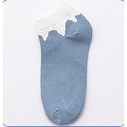 ⭐️𝐈𝐇𝐒 𝟑𝟐𝟐⭐️Kaos Kaki Wanita Motif Catur New Fashion Korean Style Socks Breathable-Biru