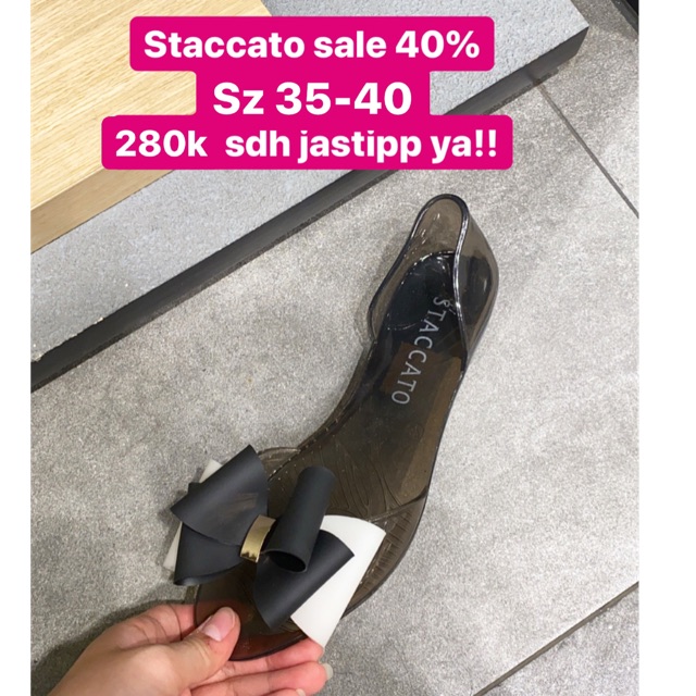 Staccato sale ribbon jelly shoes