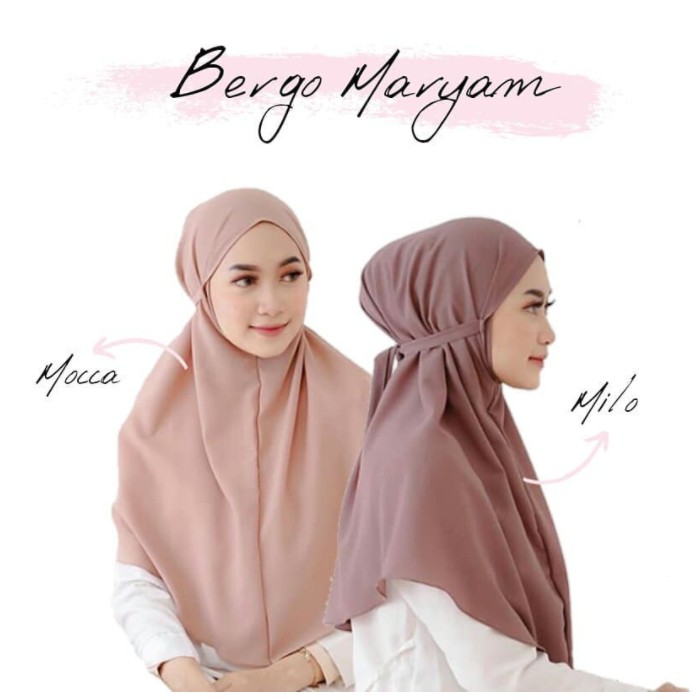 Bergo Maryam Simple Tali Jilbab Siria Wolfis Non Pet DailyHijab