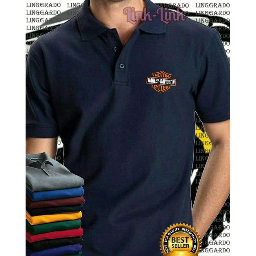 Polo Shirt Harley Davidson /Kaos Distro/Kaos Kerah Harley Davidson