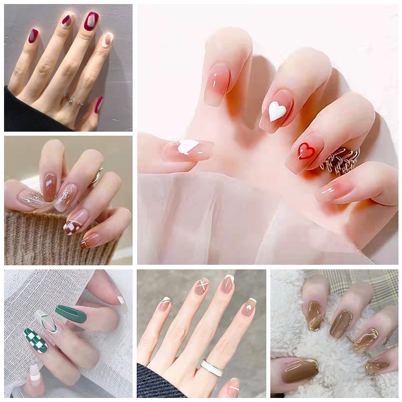 Kuku Palsu Warna Gradasi Pink Untuk Nail Art R301-R350