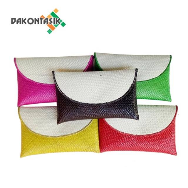 Clutch anyaman pandan polos  / clutch pesta kondangan  - dakontasik