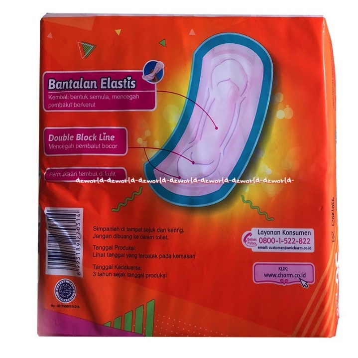 Charm Body Fit 23cm Extra Maxi Kembali Bentuk 30pads Pembalut Wanita Regular Non Wing Charms