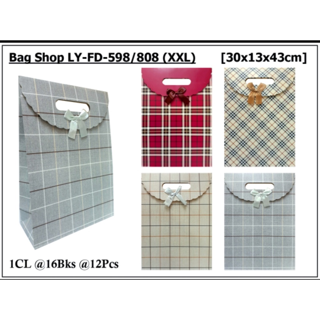 

shopping bag ukuran xxl adam 30 x 13 x 43 cm import tebal
