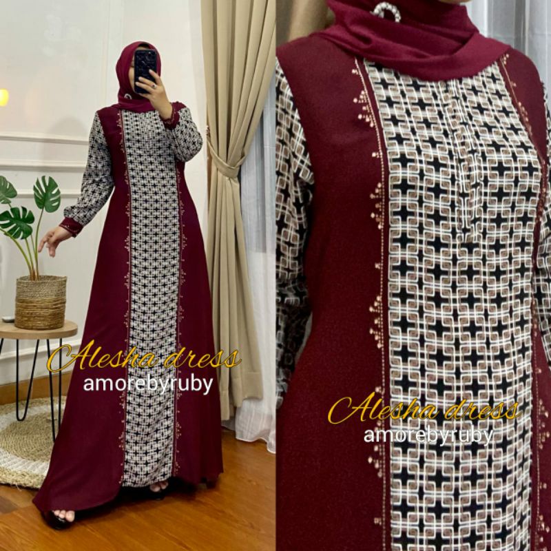 GAMIS MEWAH/GAMIS SUPER CANTIK/GAMIS ALESHA SWAROSKY/AMORE BY RUBY ORIGINAL