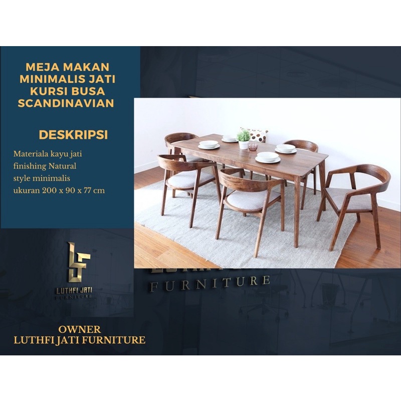 meja makan jati kursi 6, meja makan kursi 6, meja makan minimalis, meja makan jati, meja makan