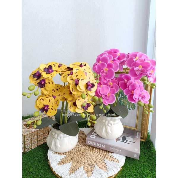 anggrek latex cabang vas kramik /anggrek latex cabang / anggrek latex