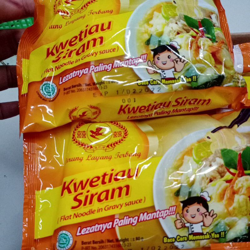 

kwetiau siram/kwetiau cap burung layang terbang