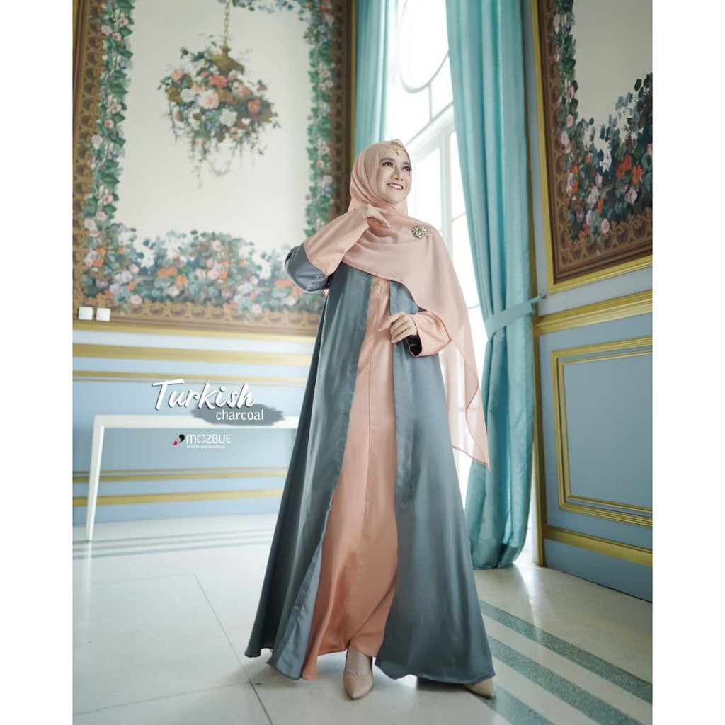 RHS ~ abaya turkish gamis premium wudhu friendly ori solo by mozbue