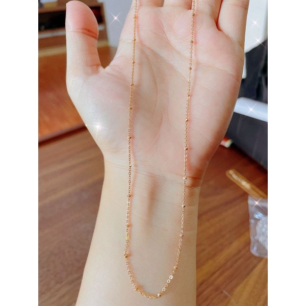 kalung perak import#kalung jedar silver 925 40cm rosegold#
