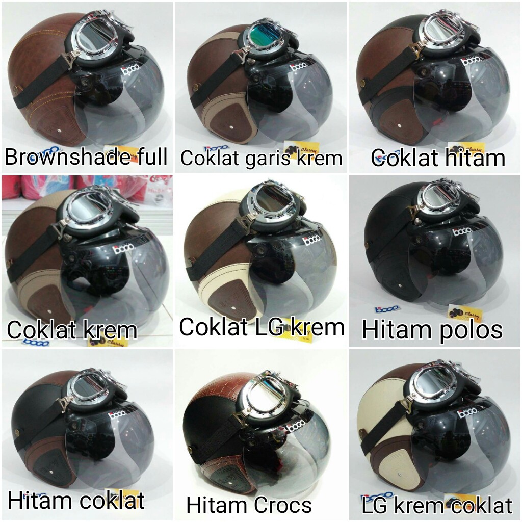 HELM BOGO DEWASA SNI, KACAMATA GOOGLE IMPOR+KACA BOGO ORIGINAL