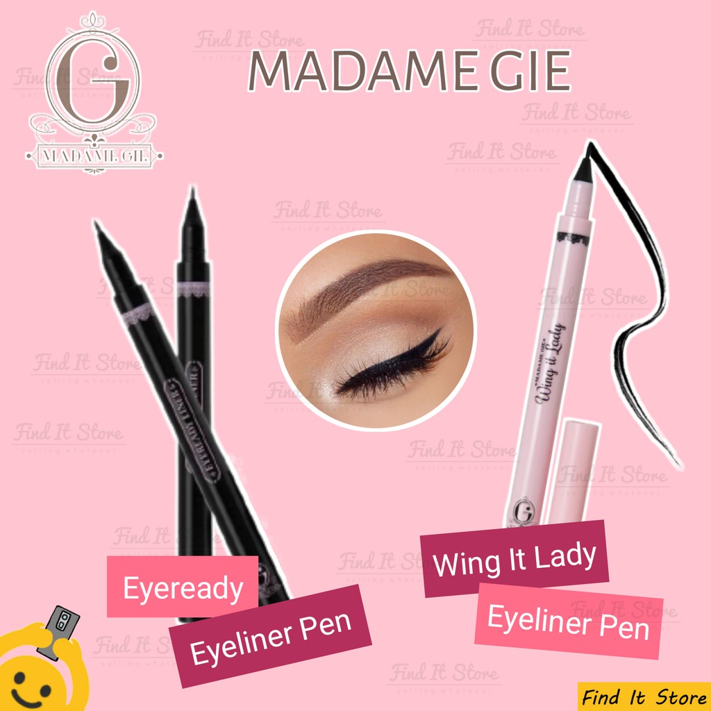 Madame Gie Eyeready Liner | Wing It Lady Liner | Eye Liner Pen waterproof spidol | BPOM eyeliner