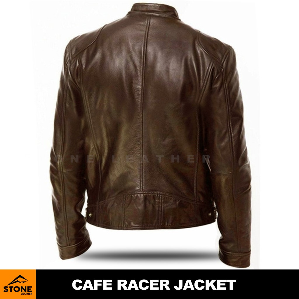 JAKET KULIT PRIA ORIGINAL KULIT SINTETIS STONE LEATHER