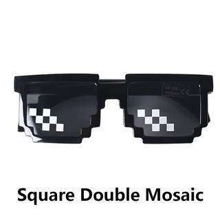 (YUZHU) Bayar di Tempat 5 Desgin Thug life Mosaic Sunglasses Kacamata Hitam Wanita/Pria Small Sunglasses