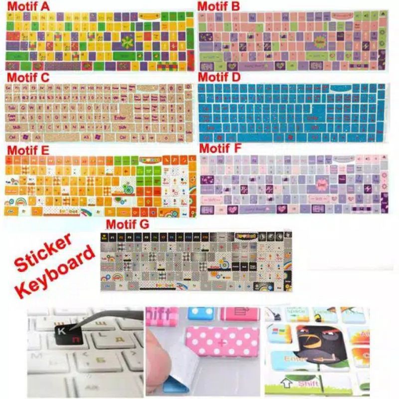 Stiker Sticker Keyboard/Laptop Komputer
