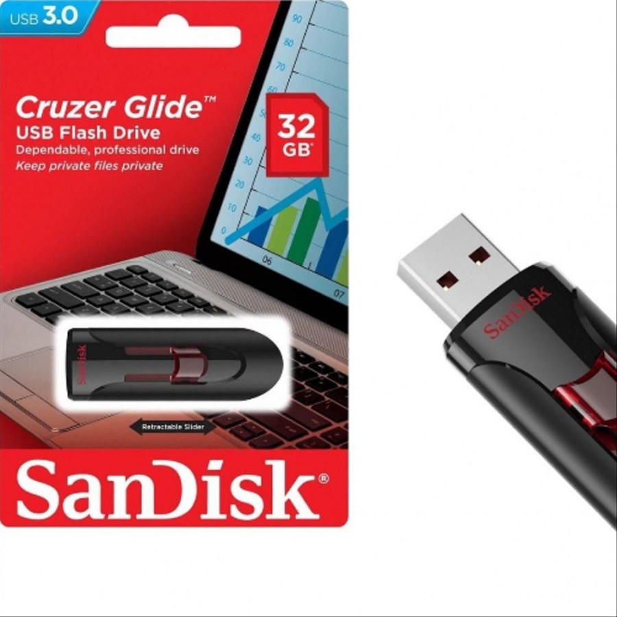 Flashdisk Sandisk Cruzer Glide CZ600 USB 3.0 - 16GB/32GB/64GB/128GB/256GB