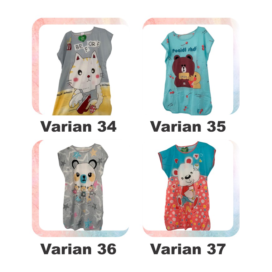 ❀ Chingu ❀ PW061 Part 2 COD Baju Tidur Wanita Piyama Motif Kartun Lucu Pakaian Wanita Daster Variasi