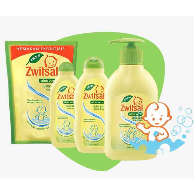 Zwitsal Baby Natural 2in1 Hair and Body / Sabun & Shampoo Bayi / Perlengkapan Mandi Bayi