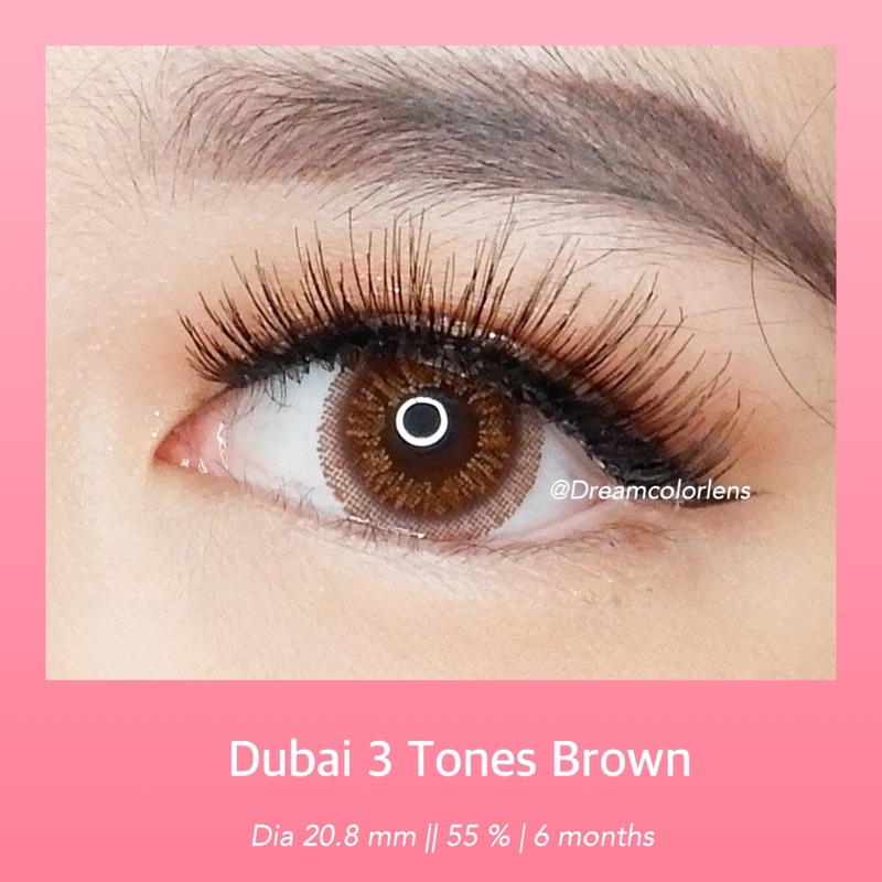 Softlens Dubai 3 Tones Brown / Coklat Normal Minus Beda Minus