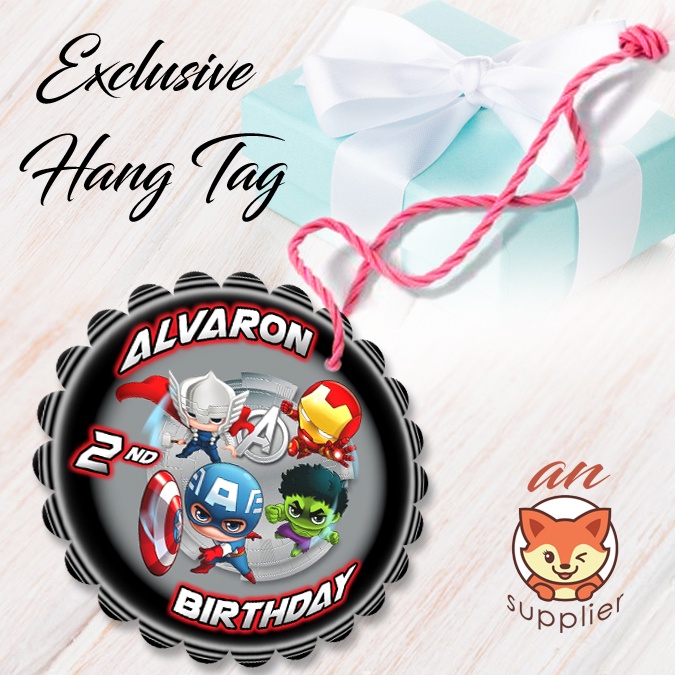 AVENGERS 2-1 HANG TAG THANK YOU CARD ULTAH / ULANG TAHUN