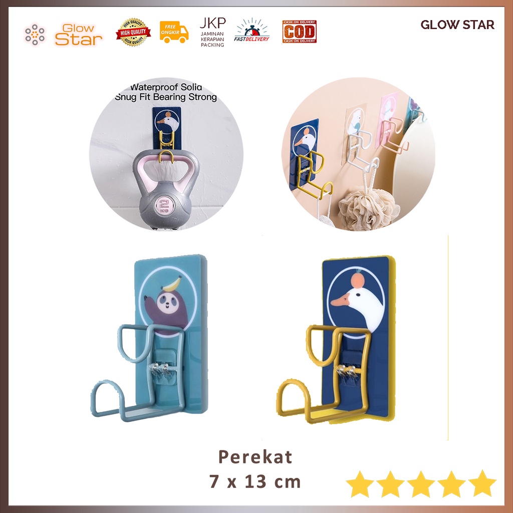 Gantungan Motif Lucu Cantolan Tebal Kuat Dinding Kapstok Hanger Aluminium Pengering Rambut Hair Dryer