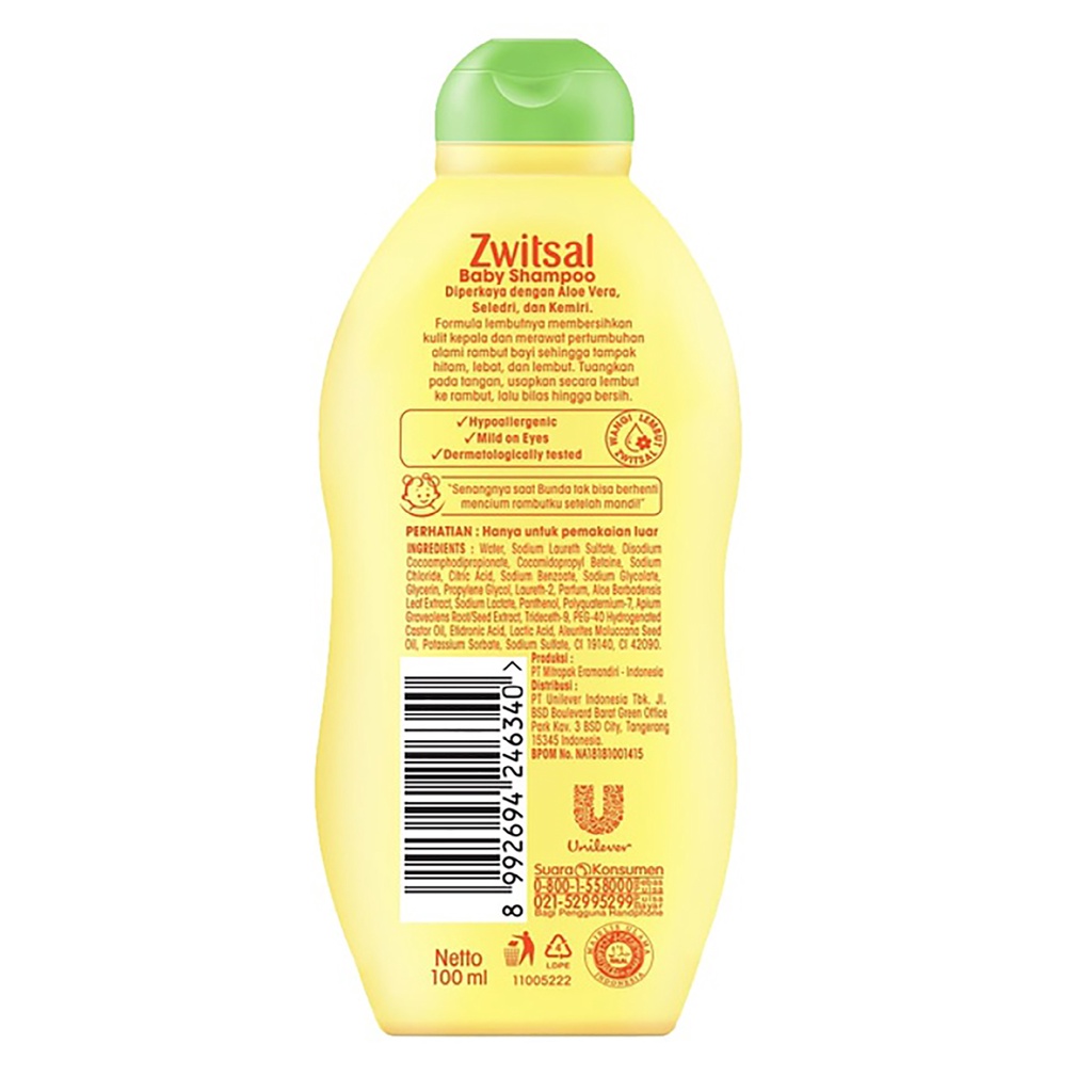 Bisa COD Zwitsal Baby Shampoo Natural Aloe Vera Kemiri Seledri 100 ml 250 ml 300 mlSampo Bayi