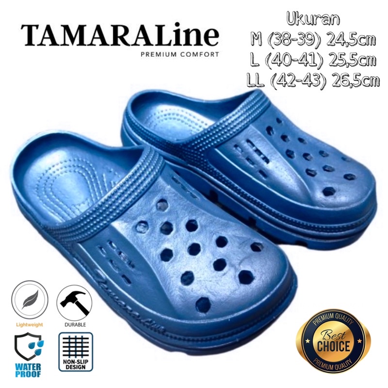 Sepatu Sandal Selop Slide Slip on Karet Pria Dewasa / Remaja - TAMARALINE 226 / Bahan Premium Lentur Empuk Ringan Kuat Anti Slip Anti Air Model Casual Santai Rumah Kerja Outdoor Kamar Mandi  Murah Original