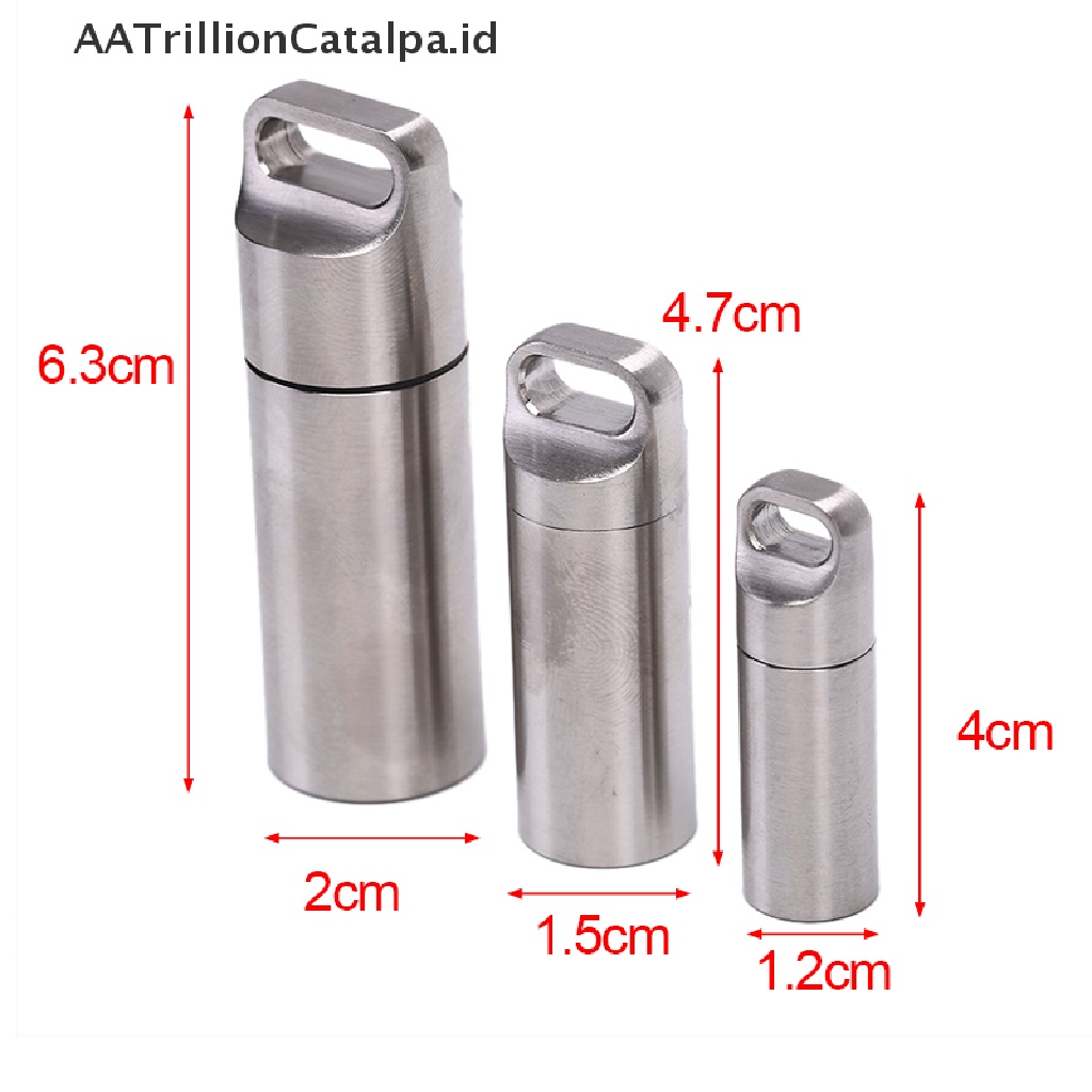 Aa Botol Kontainer Kapsul Trillioncatalpa Anti Air Untuk Outdoorsurvival