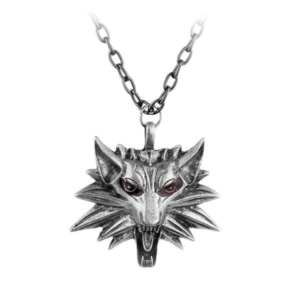 Souvenir Kalung R-FLOWER Wolf Head Vintage Rock Punk Gothic Hip Hop Cosplay