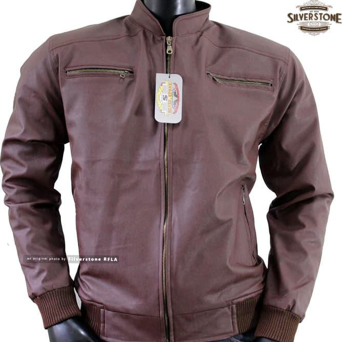 OYMI JAKET KULIT PRIA - VARSITY SERIES - ARIEL ARL-033 90% MIRIP KULIT ASLI - HITAM, M 9T6K