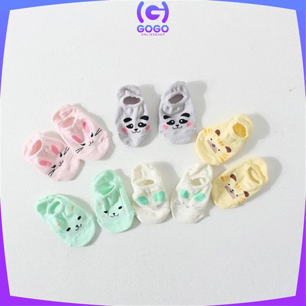 GOGO-P50 Kaos Kaki Pendek Anak Bayi Karakter Hewan Bahan Katun Lembut / Kaus Kaki Lucu Model Korea Import Cute Baby Sock