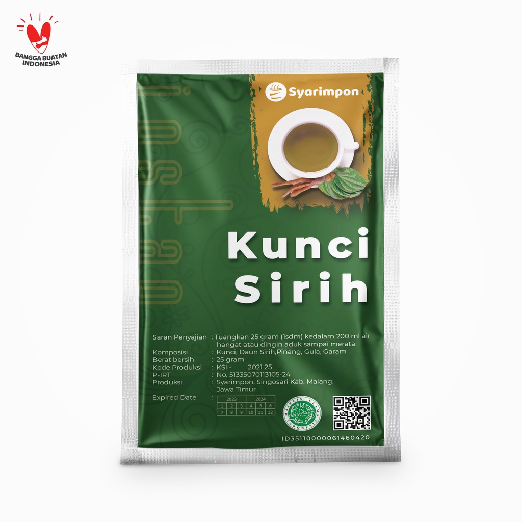 

Syarimpon, Sari Kunci Sirih , Bubuk Instan, 30 gram