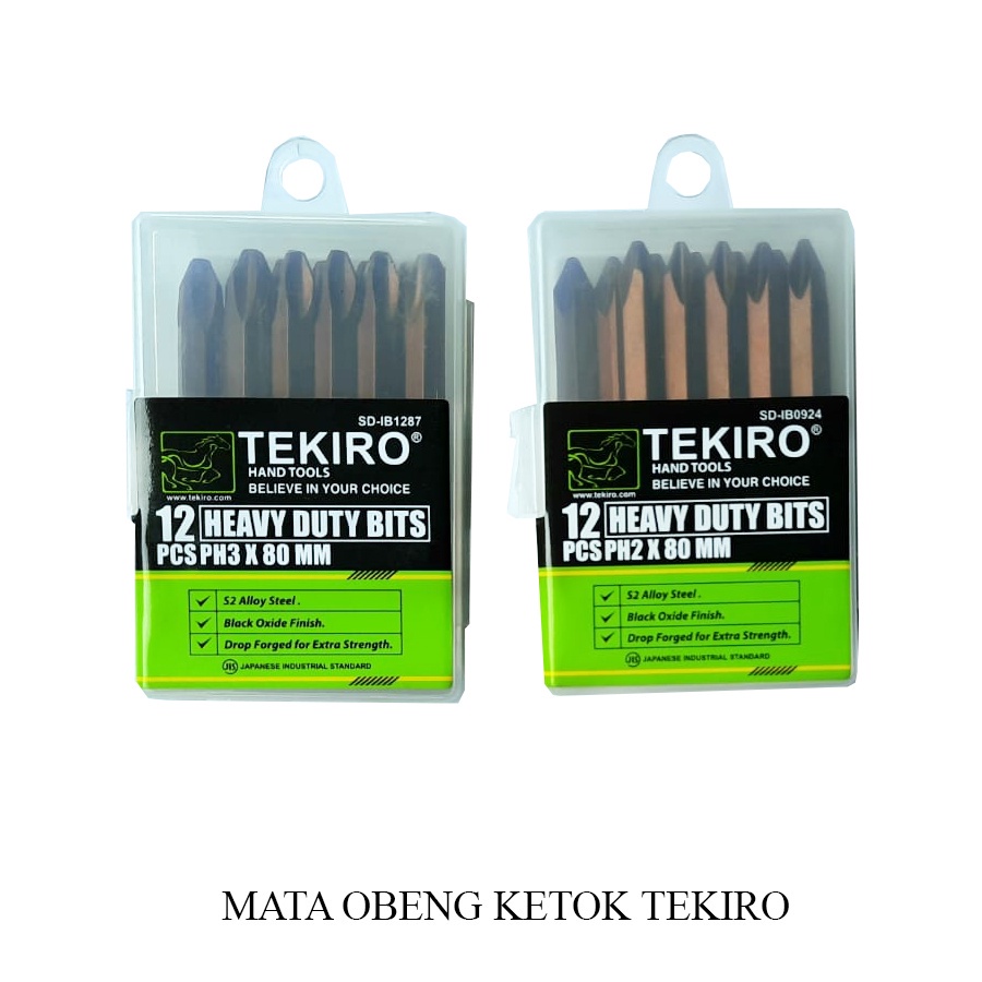 Mata Obeng Ketok - Obeng Bor Ketok Tekiro / Papan ( 12 buah )