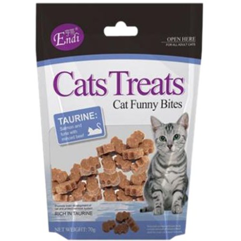 ENDI CATS TREATS PLUS TAURINE - SNACK KUCING