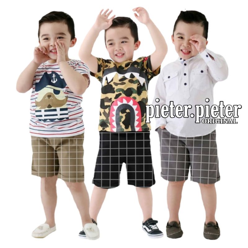 Celana tartan anak celana anak motif kotak kotak bahan stretch mulur elastis