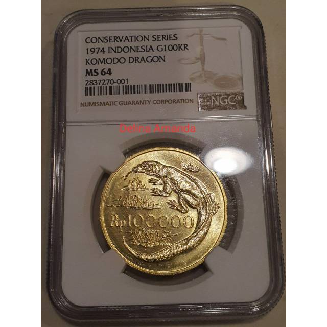 100000 KOMODO DRAGON NGC MS 64