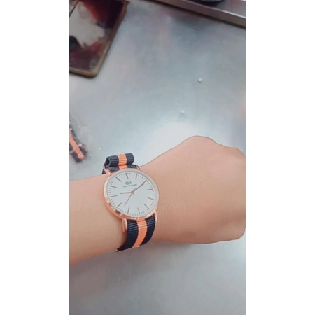 JAM TANGAN FASHION WANITA DW KAIN ANALOG